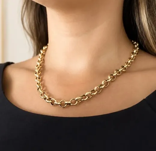 Colar Elo Português em Ouro 18k 750