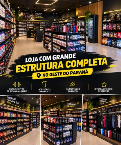 Vende-se loja de suplementos com estrutura completa em funcionamento 