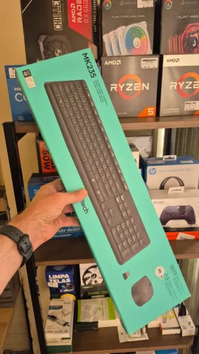 Teclado e mouse Logitech sem fio, novo, lacrado, com garantia!