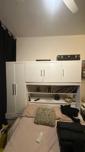 Guarda Roupa casal com cabeceira baú 5 portas 3 Li 