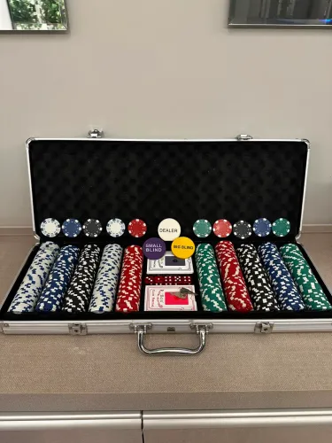Maleta Poker Profissional 500 Fichas Completa Texas Holdem