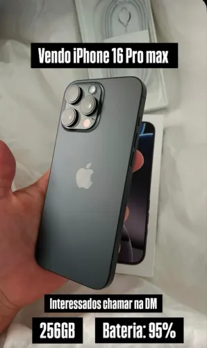 iPhone 16 pro max 256gb preto
