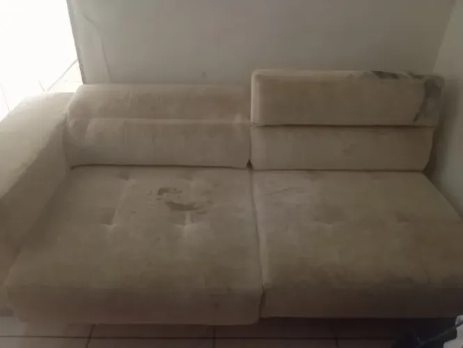 Sofá retrátil em L, que vira cama