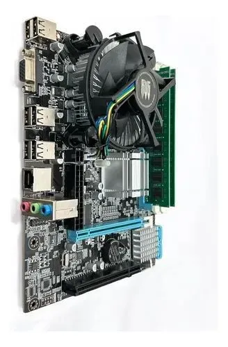 Placa mãe 775 com processador memória e cooler