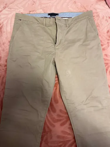 Calça Tommy Hilfiger De Sarja Chino Stretch Slim Fit