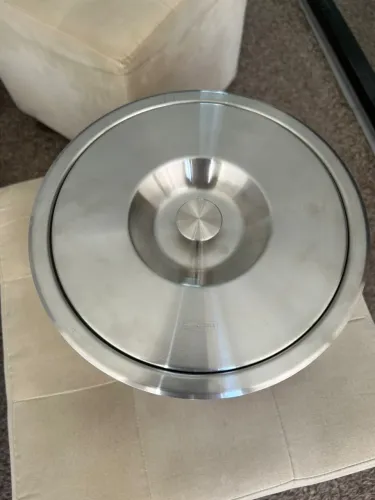 Lixeira De Embutir Aço Inox Tramontina 5 Litros - Cor Cinza