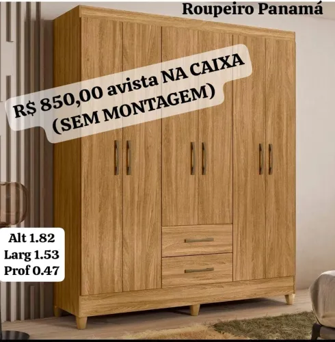 Roupeiro Panamá Valor Na CAIXA sem montagem