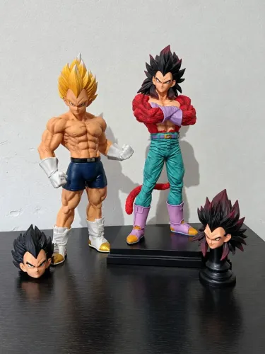 COMBO DRAGON BALL - VEGETA SUPER SAIYAJIN + VEGETA SSJ4 + CABEÇAS EXTRAS!