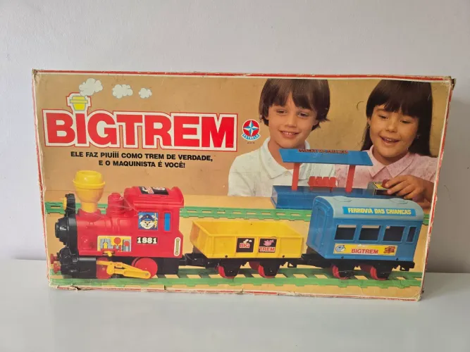 Brinquedo Antigo Big Trem Estrela (Antigo Anos 80) - Na Caixa e Funcionando 100%
