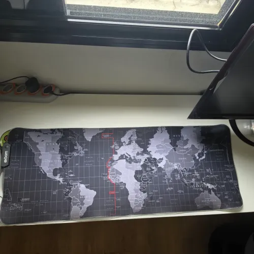 Mousepad Gamer Extra Grande Exbom Mapa-Múndi (Deskmat Estendido)