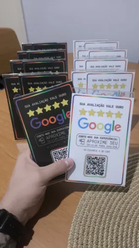 ?PLACA DE AVALIAÇÃO GOOGLE | NFC + QR CODE?