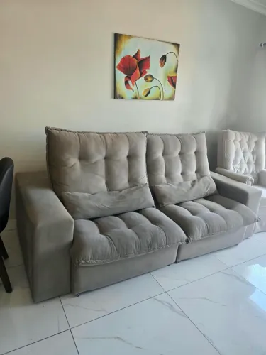Sofá 3 lugares retrátil e reclinavel Buriti