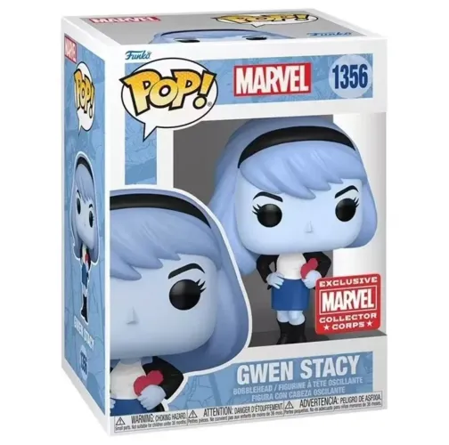Funko Pop Gwen Stacy 1356 (Blue with a Heart) (Marvel Collector Corps)