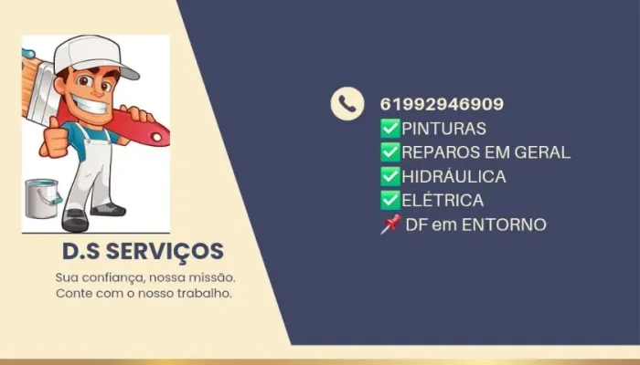 Pinturas  Reparos em geral  Hidráulica  Elétrica  Atendemos em DF é entorno