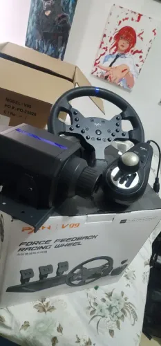 Volante Gamer V99 COMPLETO GARANTIA