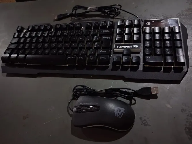 Kit Teclado Gamer Fortrek Crusader + Mouse Gamer ELG (ambos RGB)