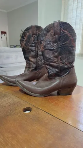 Bota de couro cowboy Legítimo Silverado 
