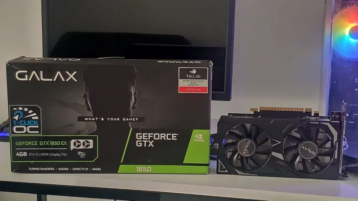 Placa de Vídeo GALAX GeForce GTX 1650 EX 4GB GDDR6 Seminova | R$ 599