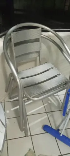 Mesa com cadeira de alumínio 
