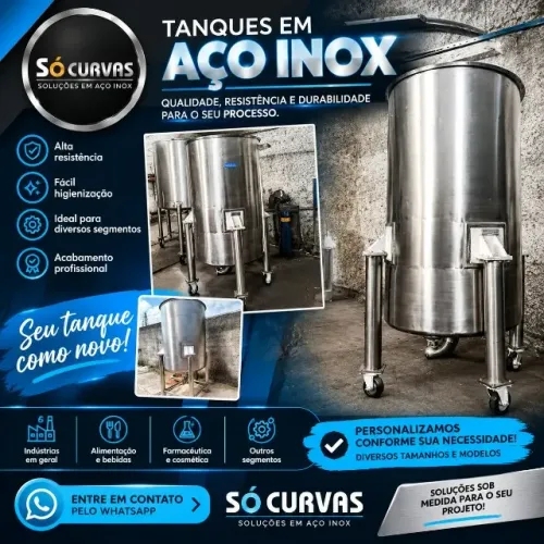 TANQUES EM AÇO INOX ? SOB MEDIDA