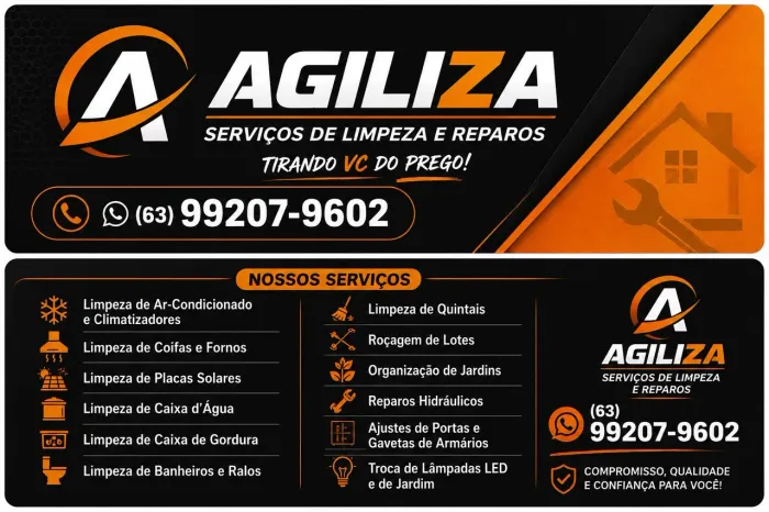 AGILIZA SERVIÇOS LIMPEZA E REPAROS