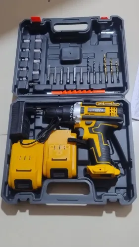 PARAFUSADEIRA/FURADEIRA SEM FIO COMPLETA - KIT PROFISSIONAL! ?