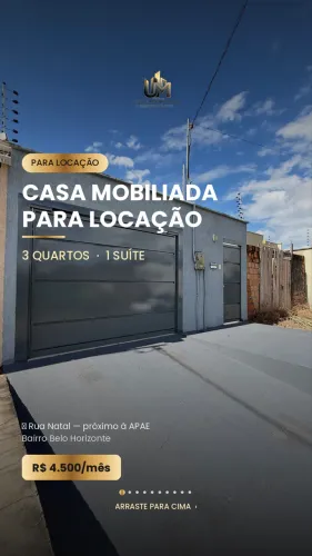 CASA MOBILIADA PARA LOCAÇÃO | BAIRRO BELO HORIZONTE