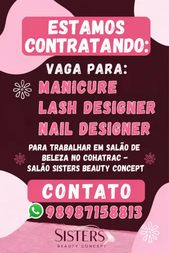 Vagas para trabalhar no Salão Sisters 
