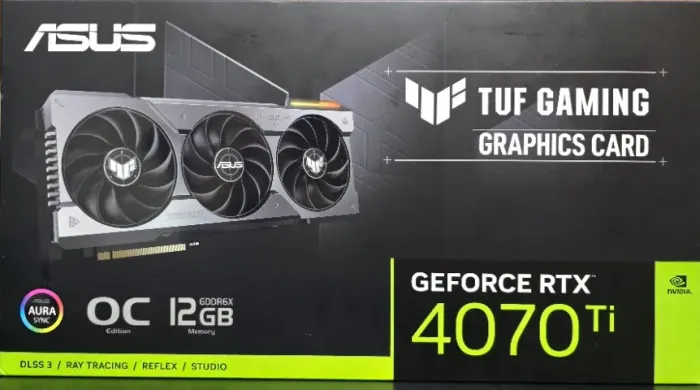 RTX 4070 TI Asus Tuf Gaming 12GB TripleFan Completa na caixa com Nota Fiscal