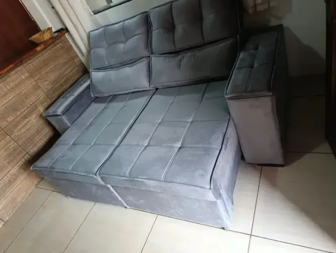 Sofá retrátil e reclinável novo