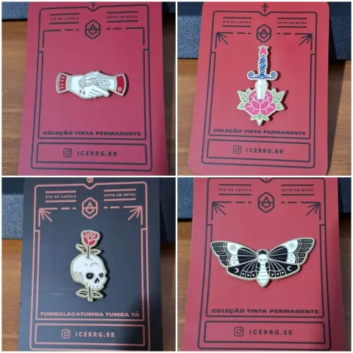 04 Pins em diversos estilos