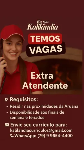 Vaga para atendente extra