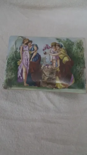 Caixa de porcelana européia