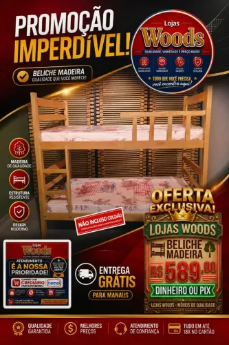 Beliche Madeira R$ 589,00 Entrega e Montagem Grátis Novo 