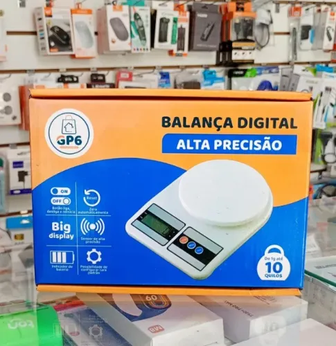 Balança Digital de Cozinha de Alta Precisão Até 10kg - Novo