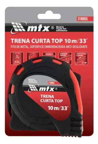 Trena 10m X 25mm Com Ponta Magnética MTX