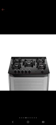 Fogão dako 5 bocas espelhado mesa de vidro novo 