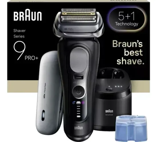 Barbeador Braun Series 9 Pro+ 9675cc Wet & Dry SmartCare Center 6 em 1 e PowerCase