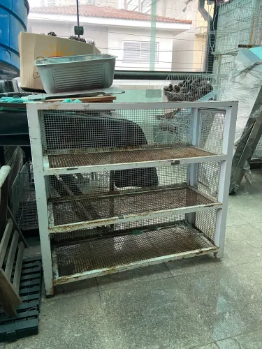 Estante Industrial de Ferro com 3 Prateleiras em Tela - Super Resistente 
