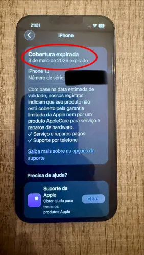 IPhone 13 128G Preto - 1 ano de uso