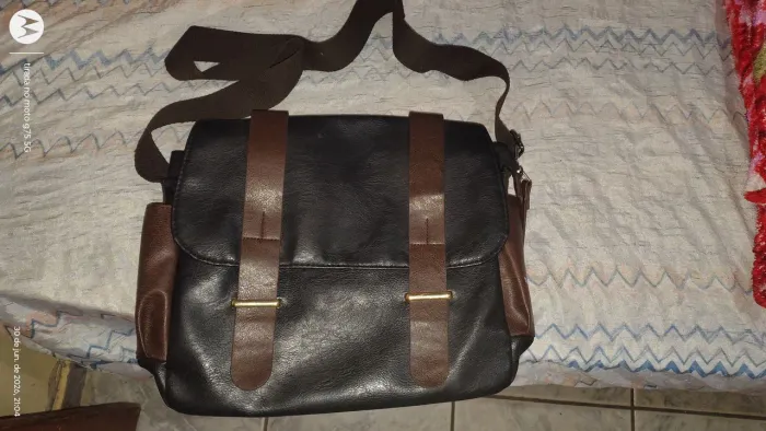 Bolsa de couro masculina