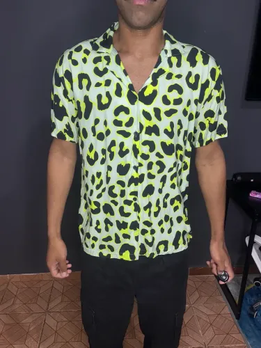 Camisa Viscose Animal Print