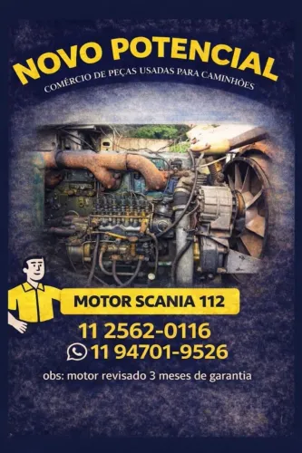 MOTOR SCANIA 113 COMPLETO E REVISADO