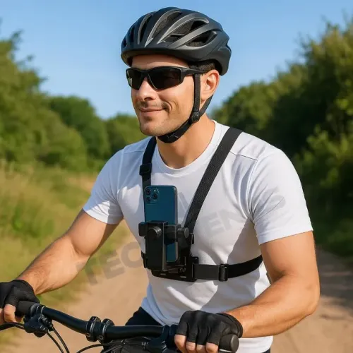 Suporte Peitoral Ajustável para Celular e Câmeras - MÃOS LIVRES PARA SUAS FILMAGENS