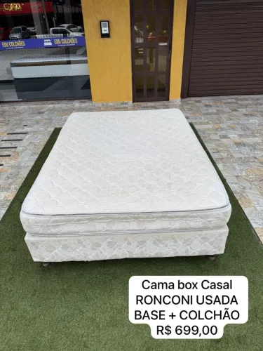 CAMA BOX CASAL RONCONI USADA - ENTREGO