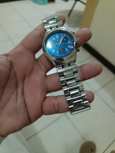 Swatch Modelo Prata (mostrador Azul)