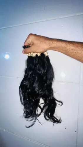 Cabelo humano liso ondulado