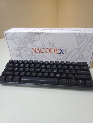Teclado Mecânico Gamer AJAZZ x NACODEX NK61 Preto 60% (Switch Red) Novo