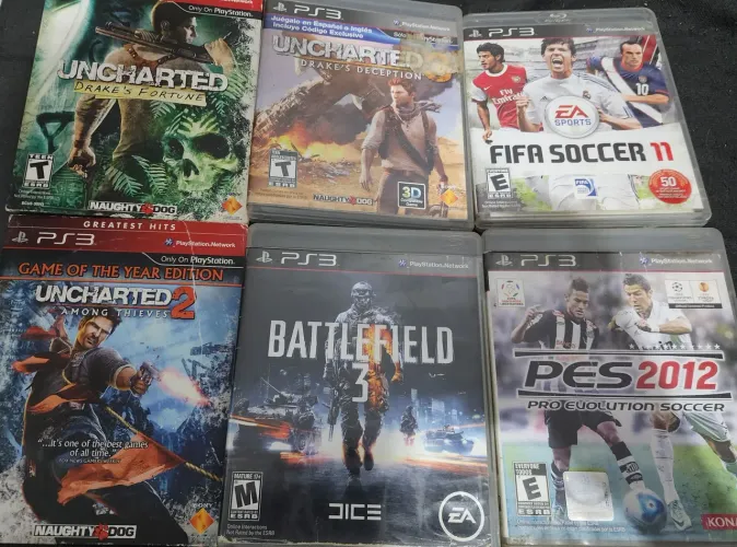 6 jogos de ps3 por R$120 reais