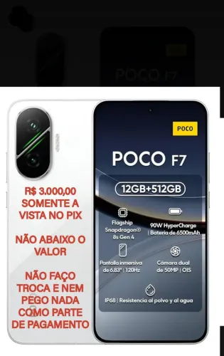 Smartphone Poco F7 BRANCO - 12/512